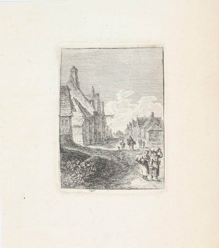 Street of a vilage with figures. Weirotter, Franz Edmund (1730-1771) - Basan & Poignant. Circa 1760. Precio: 200€