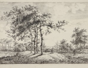 Landscape with trees and figures