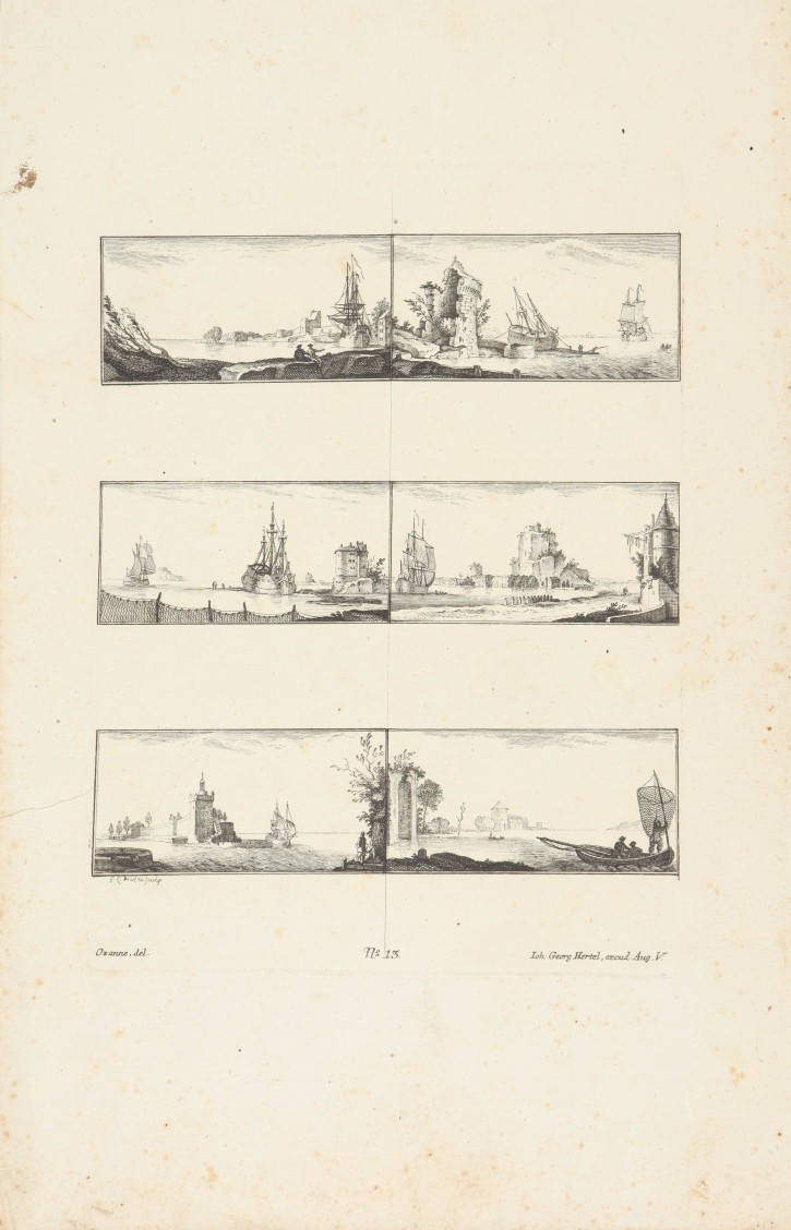 Pair of fishing scenes. Hertel, Johann George (1700-1775) - Ozanne, Nicolas Marie (1737-1813). Second half 18th century. Precio: 300 (2)€