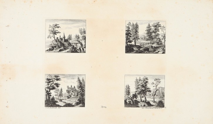 Four landscapes. Hertel, Johann George (1700-1775) - Stockman, Johan Adam (1720-1783). Circa 1750. Precio: 200€