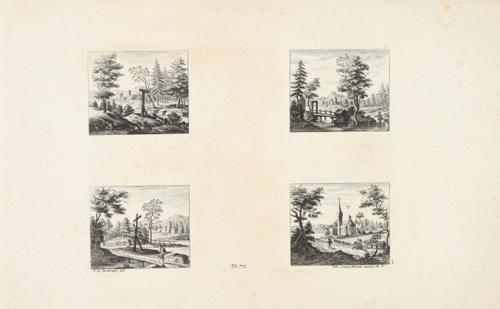 Four landscapes. Hertel, Johann George (1700-1775) - Stockman, Johan Adam (1720-1783). Circa 1750. Precio: 200€