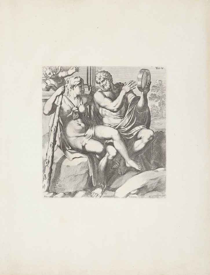 Hércules e Iole. Cesio, Carlo (1622-1682) - Carracci, Annibale (1560-1609). 1657. Precio: 400€