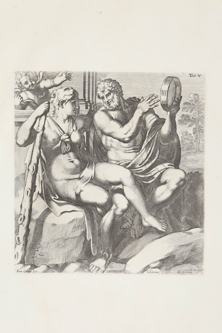 Hércules e Iole. Cesio, Carlo (1622-1682) - Carracci, Annibale (1560-1609). 1657. Precio: 400€