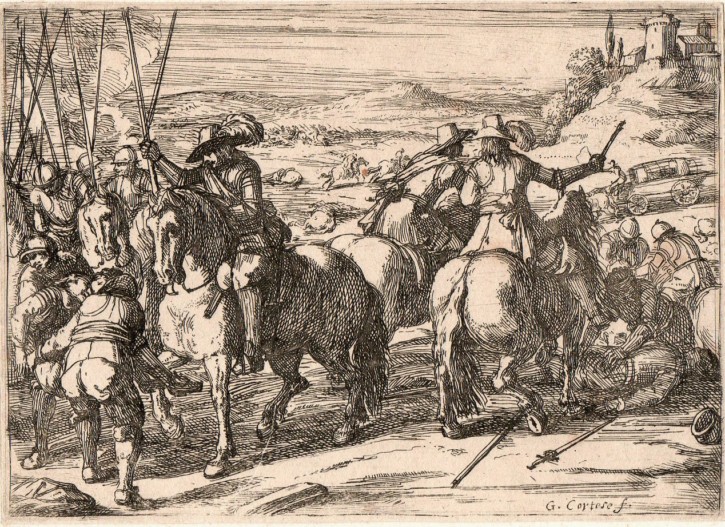 Infantry and soldiers. Cortese, Giacomo. 1650. Precio: 400€