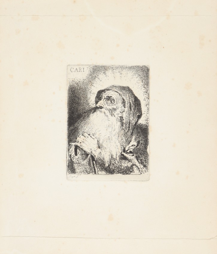 Car(itas). Saint Francesch of Paula. Goya Lucientes, Francisco de (1746-1828) - Calcografía Nacional. 1780. Primera edición (1868). Precio: 2.500€