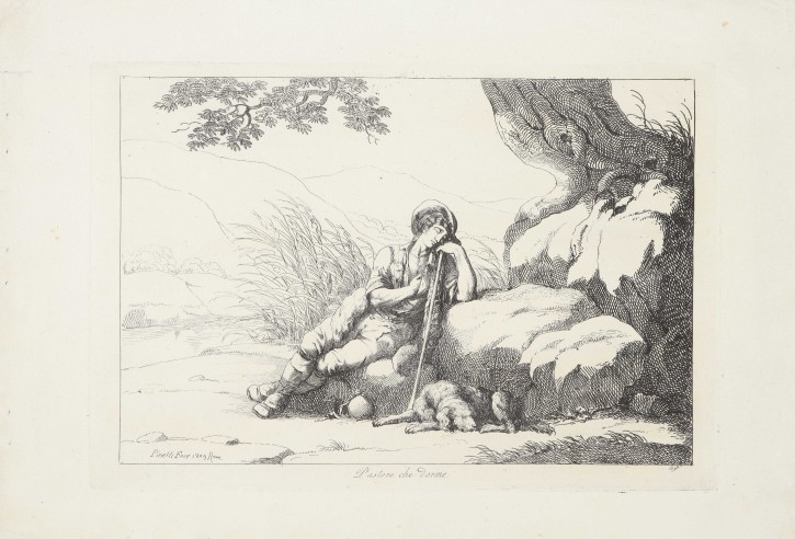 Shephard sleeping. Pinelli, Bartolomeo (1785-1831). 1809. Precio: 250€