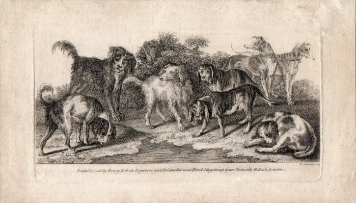 Perros de caza. Roberts, Henry. Circa 1740. Precio: 800 (6)€