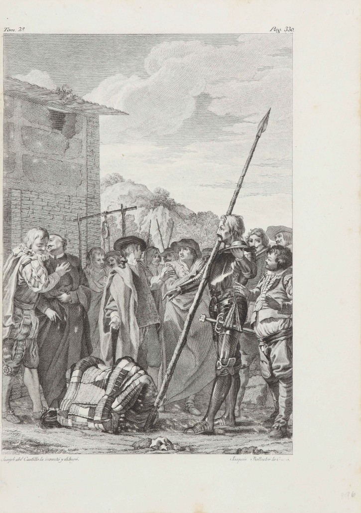 Scene from Ingenioso Hidalgo D. Quixote de la Mancha. Ibarra, Joaquín (1725-1785). Circa 1778. Precio: 200€