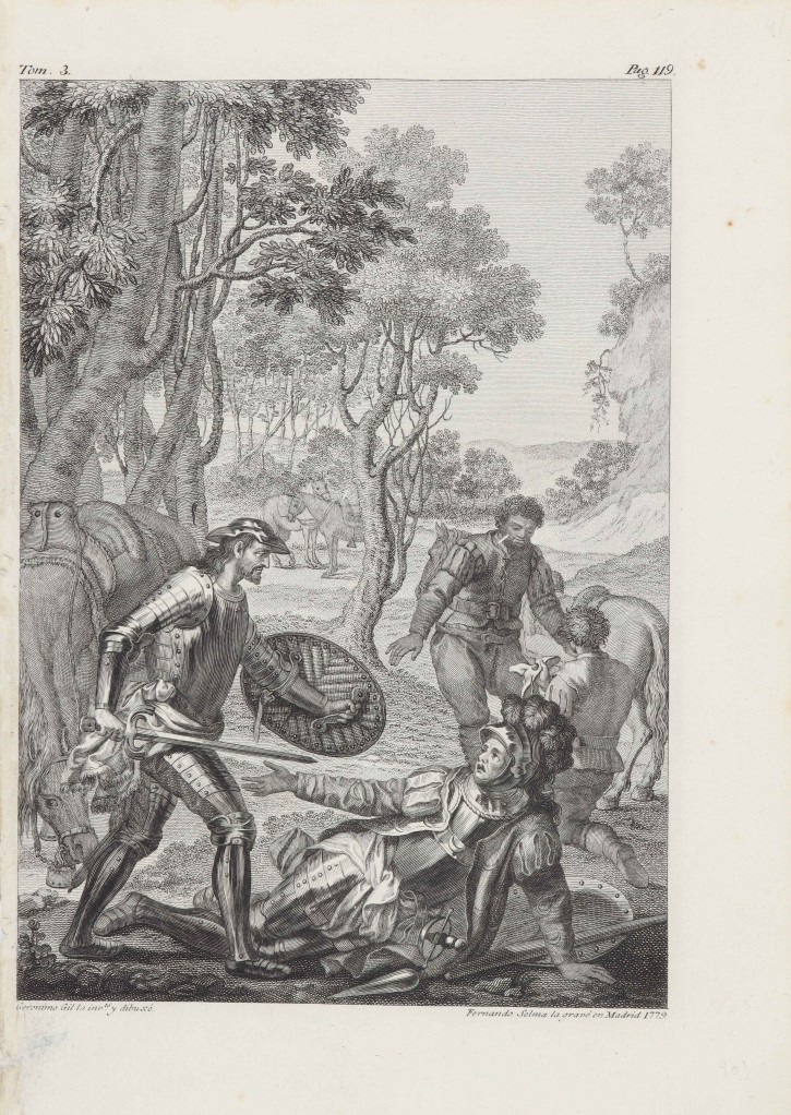 Scene from Ingenioso Hidalgo D. Quixote de la Mancha. Ibarra, Joaquín (1725-1785). Circa 1778. Precio: 200€