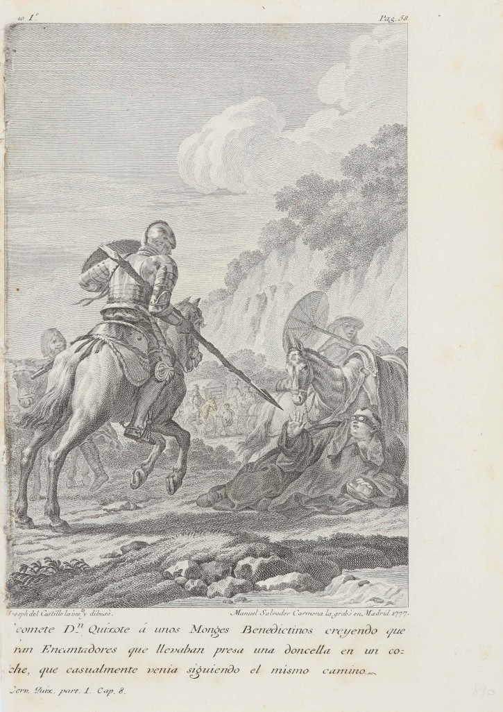 Scene from Ingenioso Hidalgo D. Quixote de la Mancha. Ibarra, Joaquín (1725-1785). Circa 1778. Precio: 200€