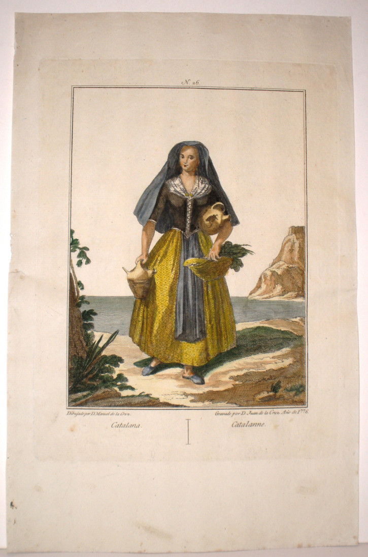 Catalan woman. De la Cruz Cano, Juan - De la Cruz, Manuel. 1778. Precio: 300€