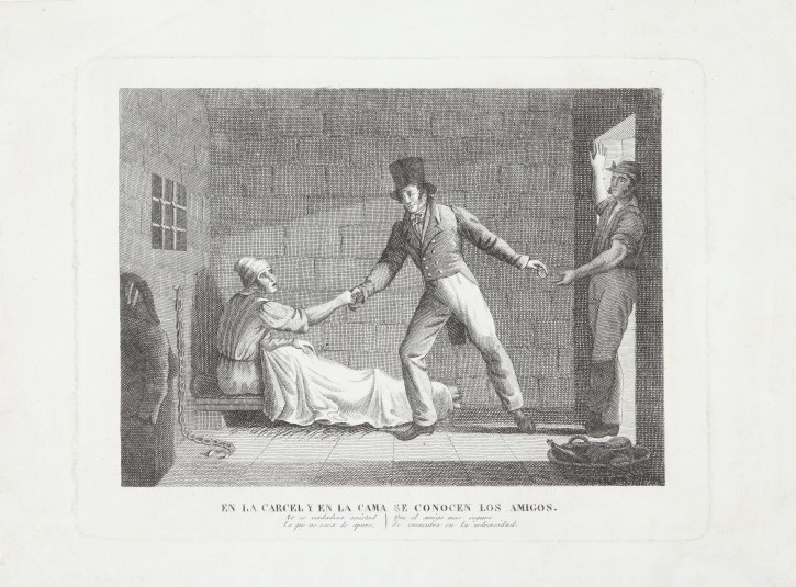 In the prison and in the bed you get to know your friends. Sallén / Roca, Maria Teresa / Nicolás. Begining 19th century. Precio: 180€