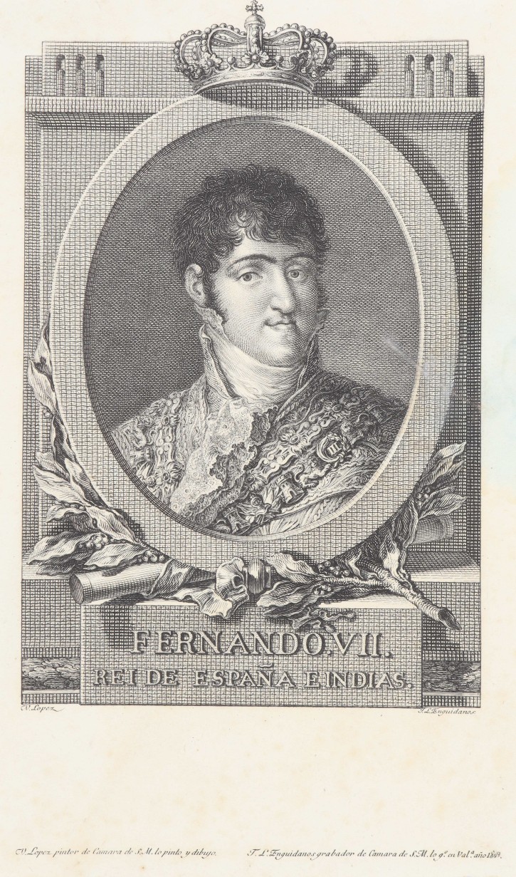 Portrait of Ferdinand VII, King o Spain. López Enguídanos, Tomás (1775-1814). 1809. Precio: 150€