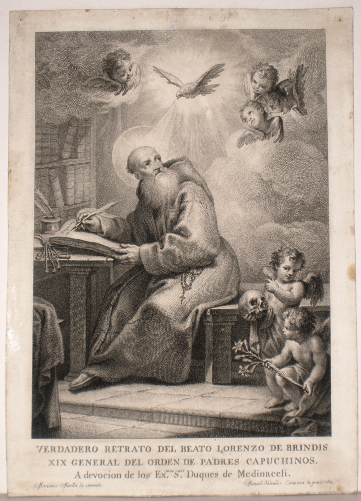 Verdadero retrato del beato Lorenzo de Brindis XIX General del orden de padres Capuchinos