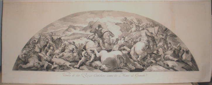 Victoria de los Reyes Católicos contra los Moros de Granada. Barcelón, Juan - Giordano, Luca. 1785. Precio: 700 (2)€