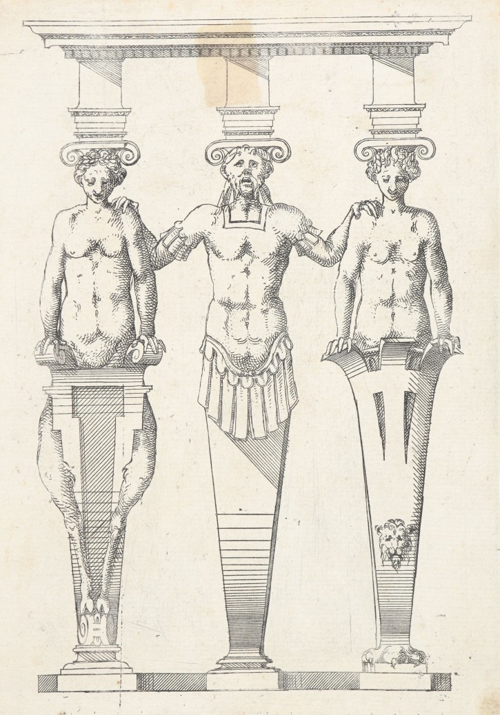 Atlantes y cariátides. Cerceau, Jacques Androuet de (1510-1585). . Precio: 2500 €