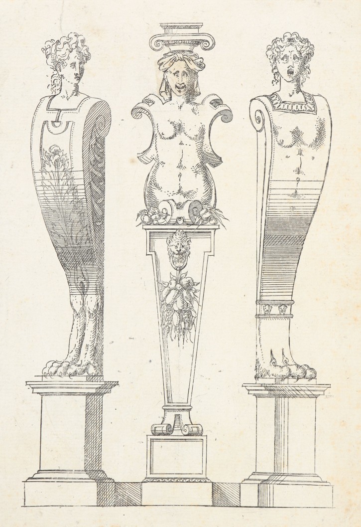 Atlantes y cariátides. Cerceau, Jacques Androuet de (1510-1585). . Precio: 2500 €