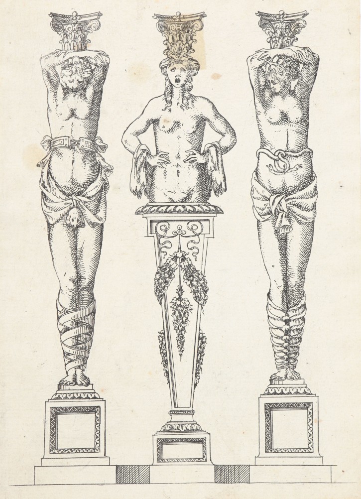 Atlantes y cariátides. Cerceau, Jacques Androuet de (1510-1585). . Precio: 2500 €