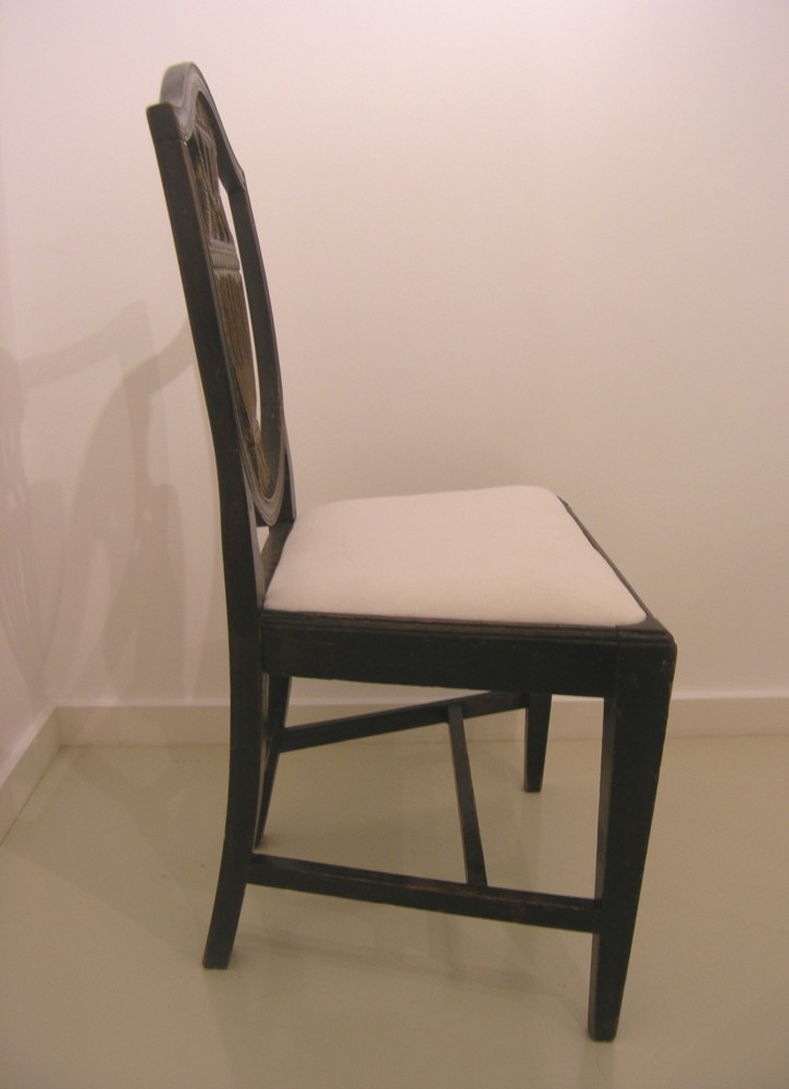 Group of six catalan Charles IV chairs. . 