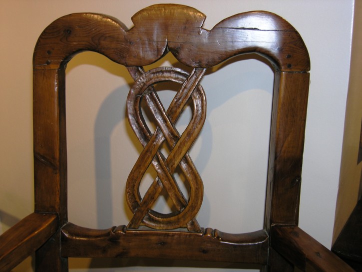 Louis XVI walnut chair. . 