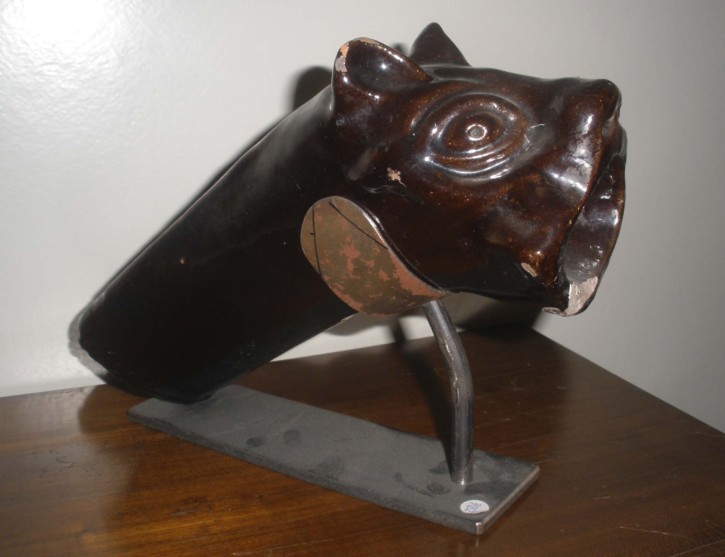Ceramic fountain head piece. . Begining 20th century