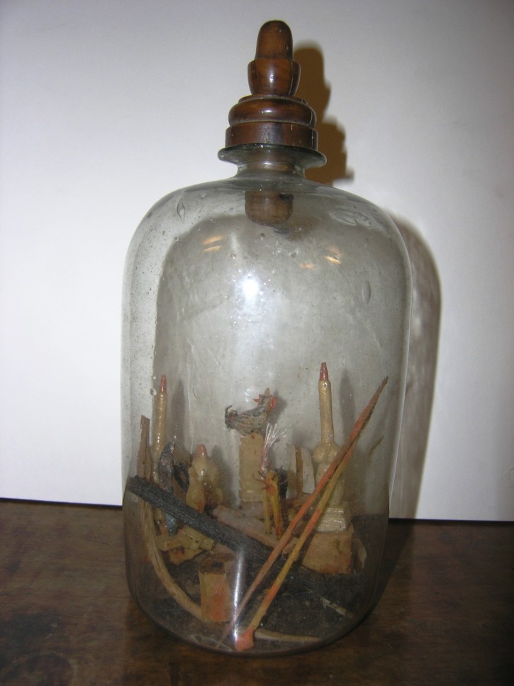 Bottle with a Calvary