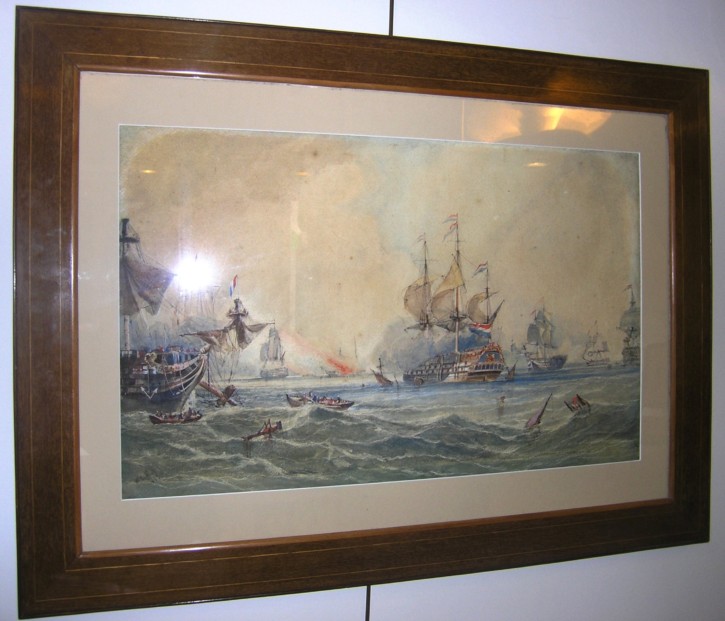 Naval's battle. Calcott Knell, William (c. 1830-1876). 1856