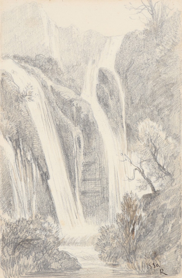 Waterfall. Rigalt i Farriols, Lluís (1814-1894). 1880. Precio: 500€