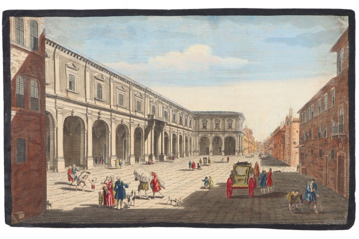 A View of the Hospital & Piazza of St. Mary at Florence. . 1750. Precio: 350€