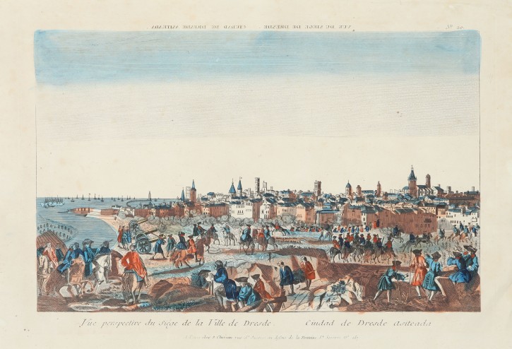 Vue du Siege de Dresde. Ciudad de Dresde asiteada. Chereau, Jacques (1688-1776). 1789-1794. Precio: 350€