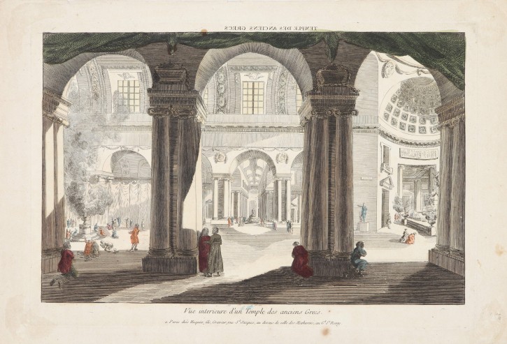 Temple of the Ancient Grecs. Huquier et fils, D. G.. Second half 18th century. Precio: 350€