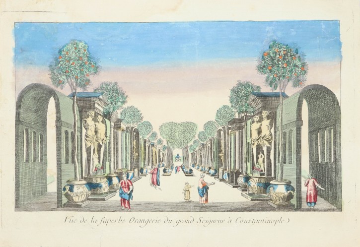 Vue de la Superbe Orangerie du grand Seigneur à Constantinople. . Second half 18th century.. Precio: 300€