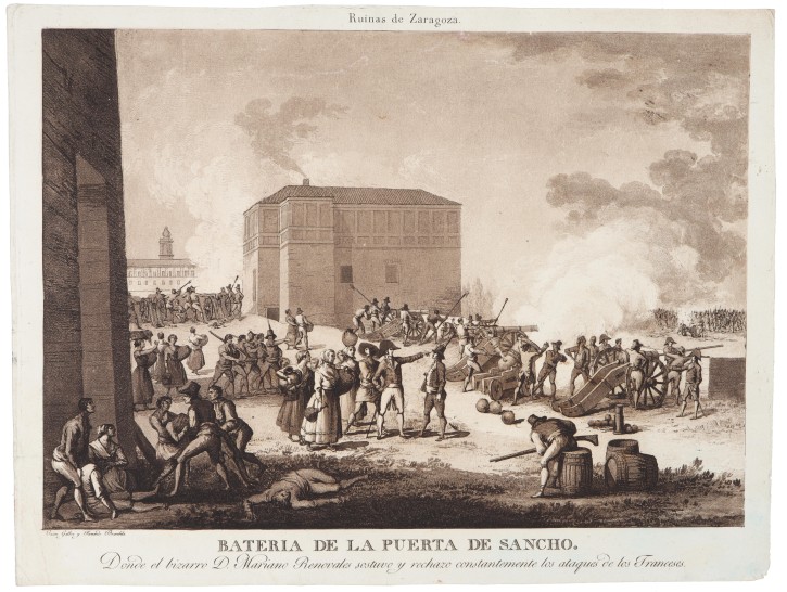 Batería de la Puerta de Sancho. Brambila, Fernando (1763-1832) - Gálvez, Juan (1774-1846). 1812. Precio: 600€