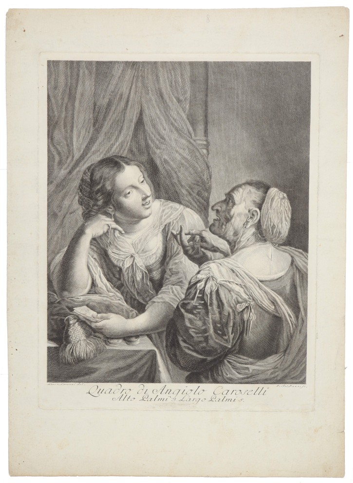 Sin título. Joven y vieja alcahueta. Pazzi, Pietro Antonio (1706-1770) - Lorenzi, Lorenzo. Segunda mitad siglo XVII. Precio: 300€