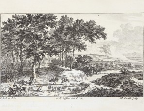 Rural landscape with ships and shepards