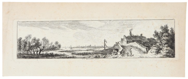 Panoramic landscape. Weirotter, Franz Edmund (1730-1771). Half 18th century. Precio: 300€