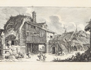 Landscape with a village and figures