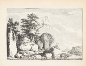 Landscape with figures and rocks