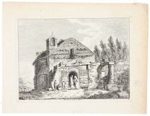 Landscape of an hermitage with figures