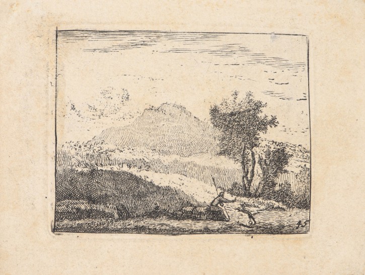 Paisaje con figura y perro. Von Mechel, Christian (1737-1817). . Precio: 100€