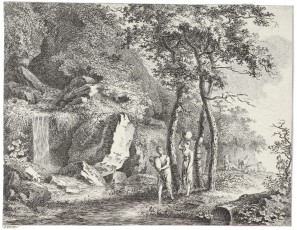 Landscape with mitological figures