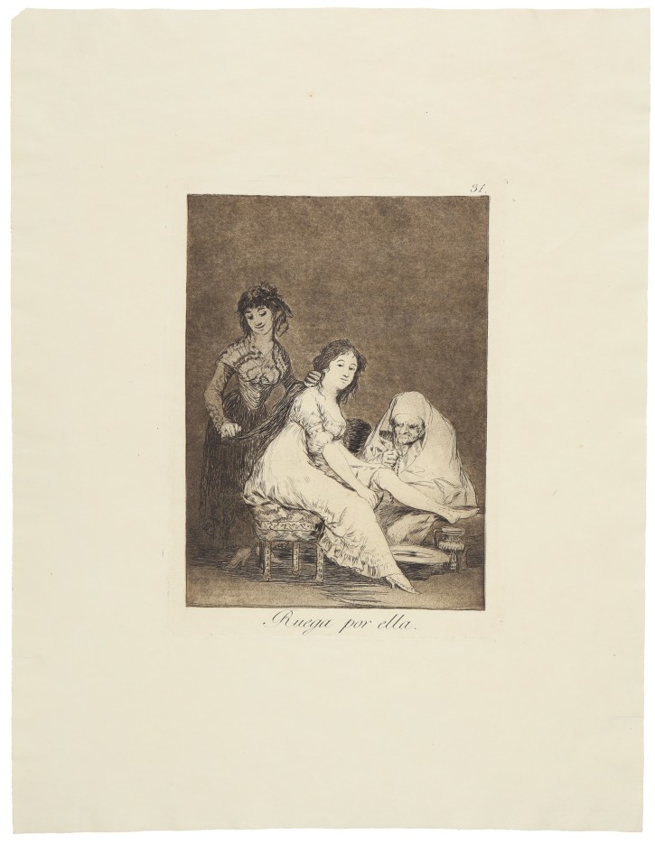 Ruega por ella. Goya Lucientes, Francisco de (1746-1828) - Calcografía Nacional. 1797-1799. 12ª edición, 1937. Precio: 600€