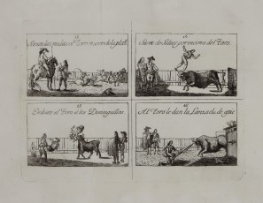 Lot of 6 prints of bullfighting scenes