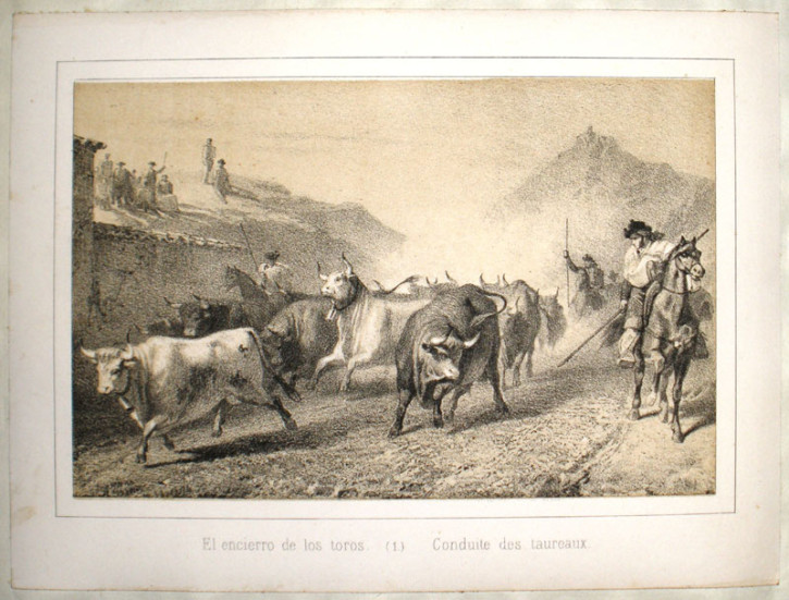 España. Corrida de toros. Vallejo y Galeazo, José (1821-1882) - Bautista Stampa, Juan y Lemercier. 1840-1850