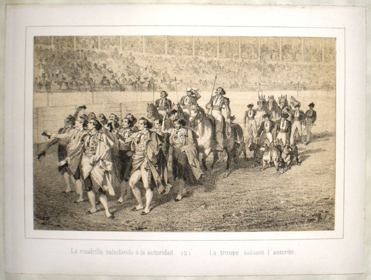 España. Corrida de toros. Vallejo y Galeazo, José - Bautista Stampa, Juan y Lemercier. 1840-1850
