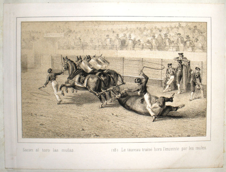 España. Corrida de toros. Vallejo y Galeazo, José (1821-1882) - Bautista Stampa, Juan y Lemercier. 1840-1850