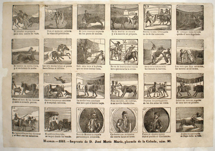 Aleluyas de espectáculos públicos. Toros de Punta. Anónimo - Ramirez, R.. 1868. Precio: 60€