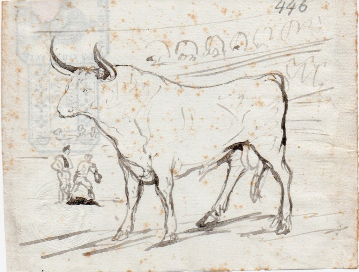 Toro. Pérez Villaamil, Jenaro. 1838. Precio: 700€