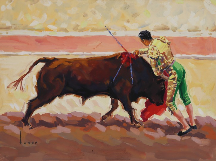 Three bullfighting scenes. Tuser Vázquez, José María (1919-1986). Mediados siglo XX. Precio: 200€