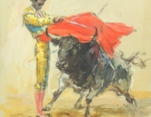 Bullfighting scene